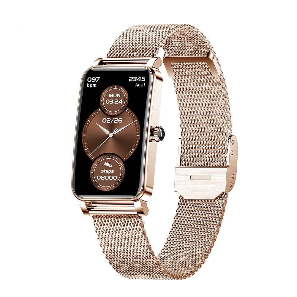 Montre connectée femme élégante pour le suivi de la santé et du sport