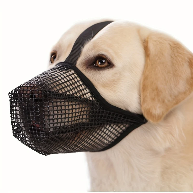 Muselière pour chien souple en maille respirante et réglable, tailles XS à XL
