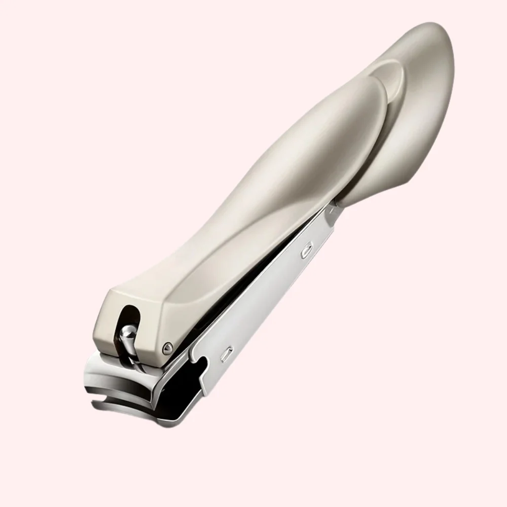 Coupe-ongles en acier chirurgical inoxydable avec lime intégrée et levier confortable