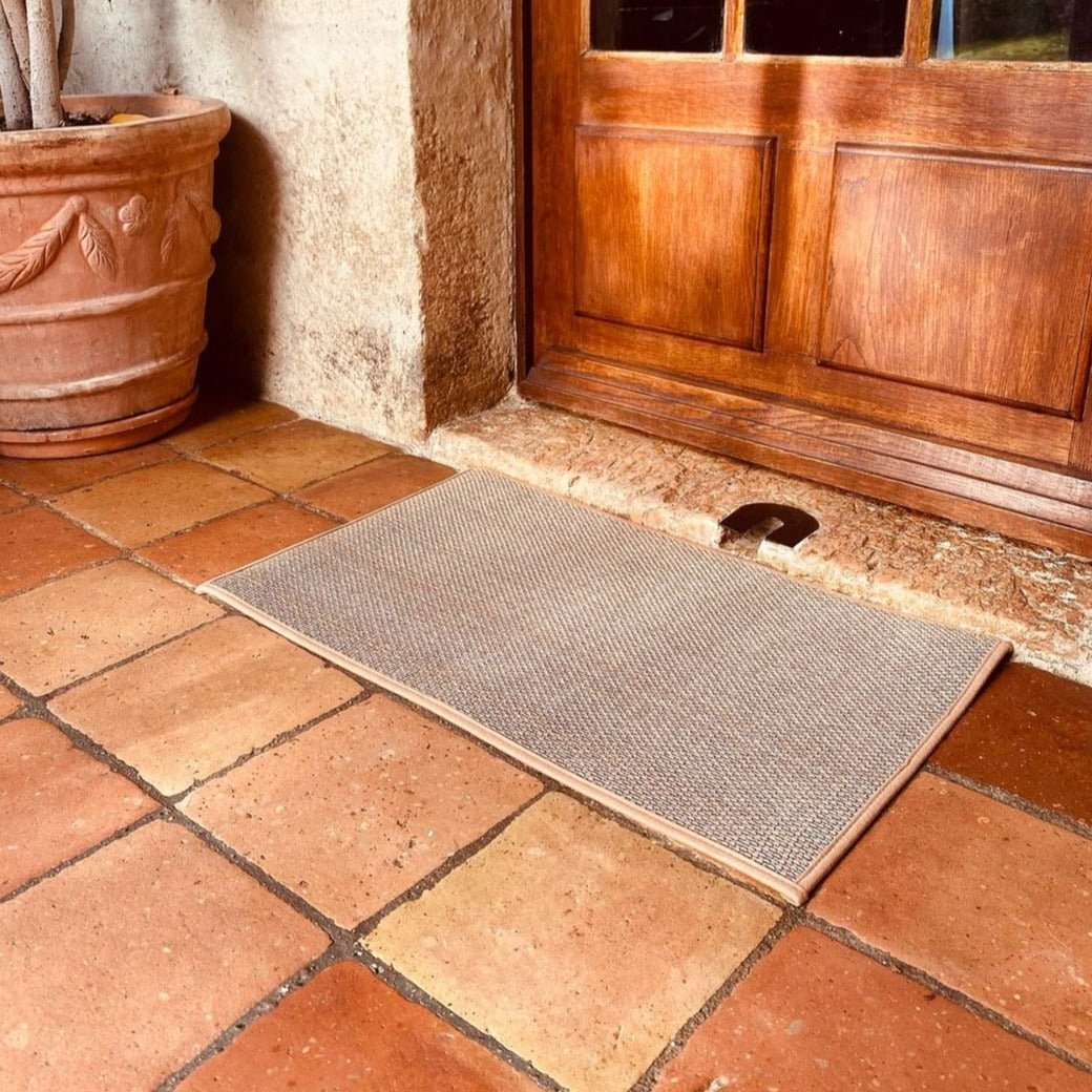 Tapis d'entrée absorbant en laine tissée, antidérapant et lavable en machine, épaisseur 6 mm