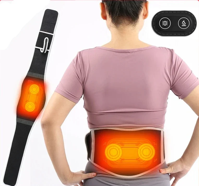 Ceinture lombaire chauffante pour soulager le bas du dos, chaleur seule ou avec vibrations