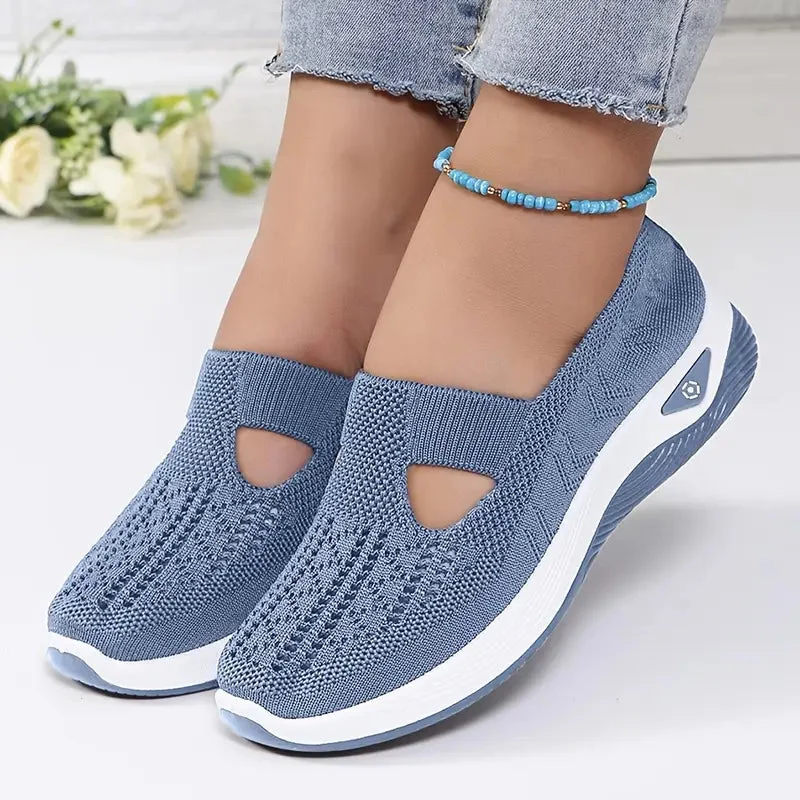 Chaussures orthopédiques légères en maille respirante, avec semelle amovible et soutien du pied