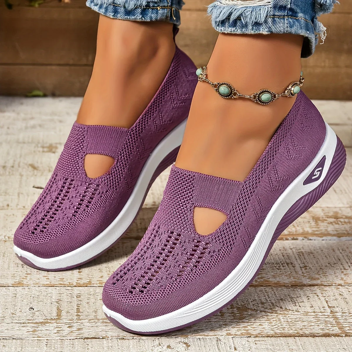 Chaussures orthopédiques légères en maille respirante, avec semelle amovible et soutien du pied