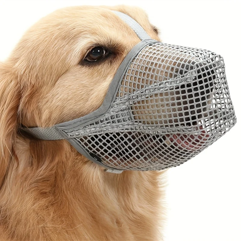 Muselière pour chien souple en maille respirante et réglable, tailles XS à XL